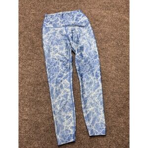 CARBON 38 Blue Underwater Crackle Leggings High Rise 7/8 Sz. Small NWOT